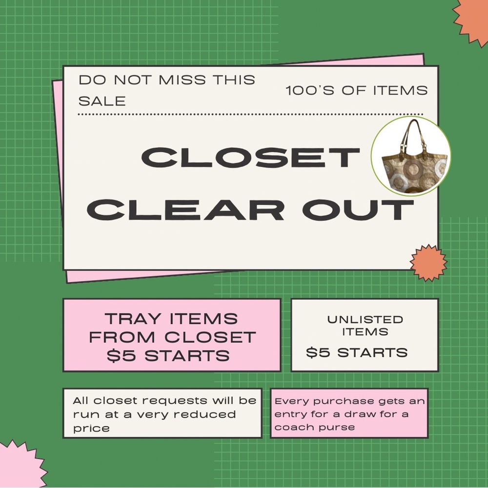 Closet Clear Out Sale